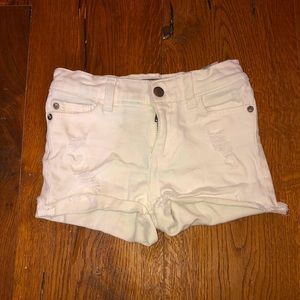 Girls DL1961 white jean cutoff shorts